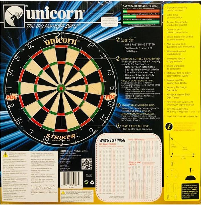 Productafbeelding Unicorn Dartbord Striker Varkenshaar