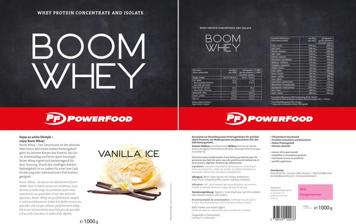 Actual product image PowerFood One Boom Whey (Vanilla, 1 pcs., 1000 g)