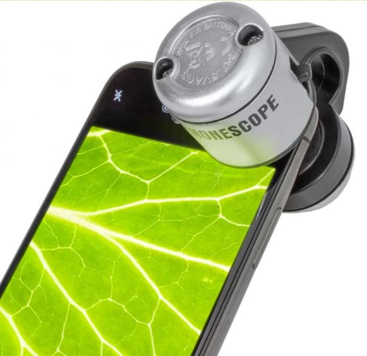 Actual product image Holos microscope for smartphone, 30x magnification