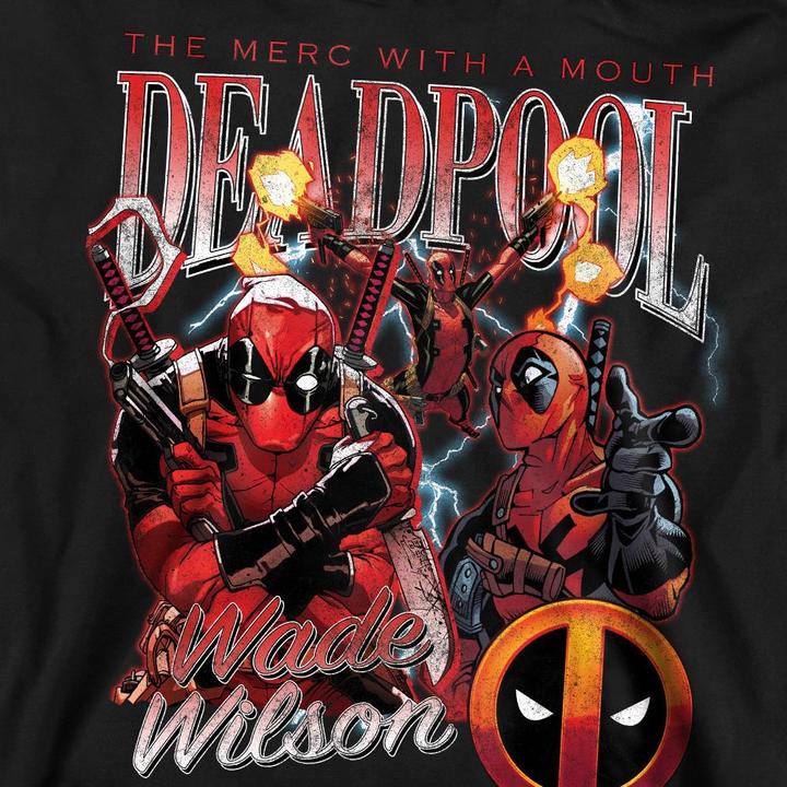 Actual product image Deadpool Unisex Adult Character Montage Sweatshirt (S)