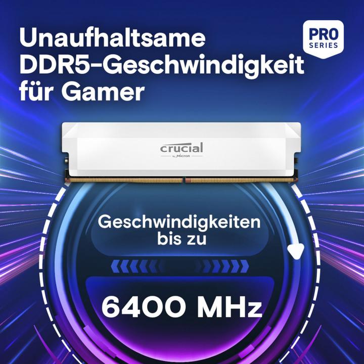 Produktbild Crucial CP2K16G64C38U5W (2 x 16GB, 0.01 MHz, DDR5-RAM, U-DIMM)