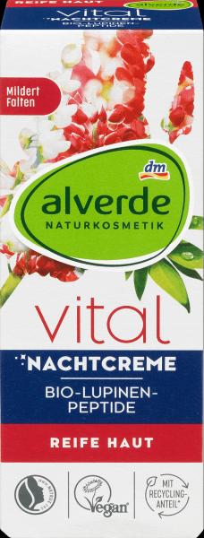 Actual product image dm alverde Night Cream Vital Organic Lupine Peptides (Night cream)