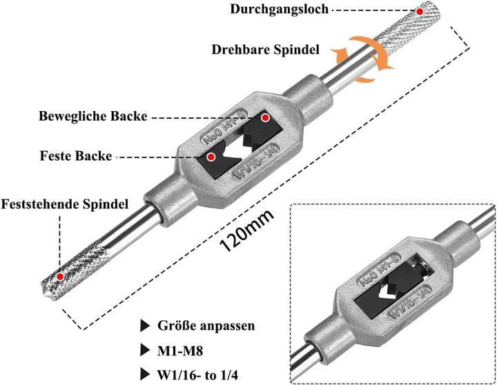 Actual product image Saipor 10-teiliges Gewindebohrer Set