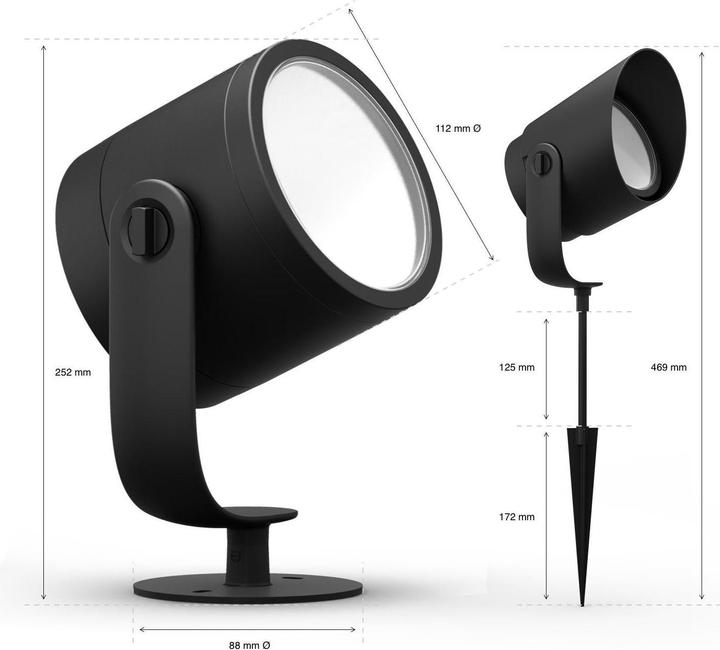 Actual product image Philips Hue Lily XL (1050 lm, IP65)