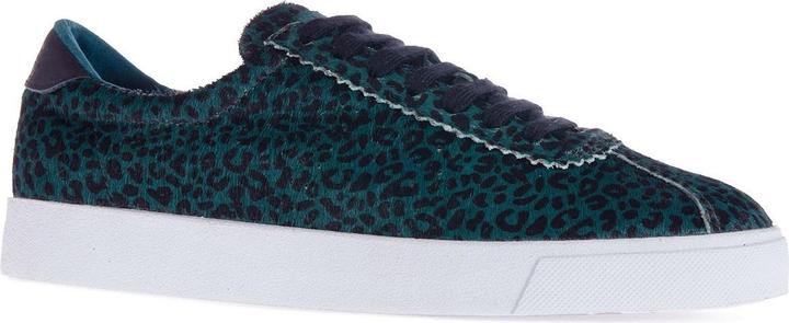 Actual product image Superga Womens/Ladies 2843 Club S Leopard Print Cowhide Leather Trainers (35.5)