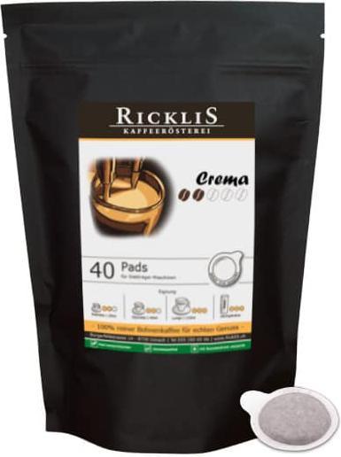 Actual product image RickliS Kaffeerösterei Crema (40 x Port.)