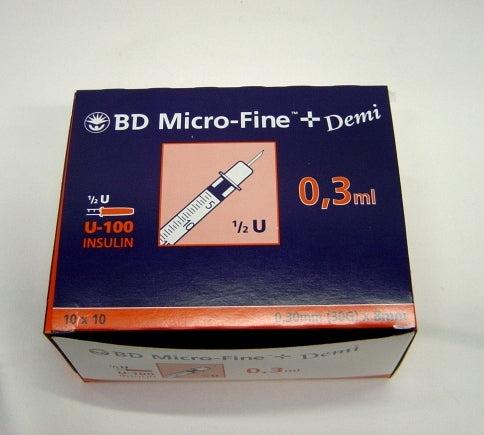 Actual product image BD U100 Insulin Syringes (Insulin injections)