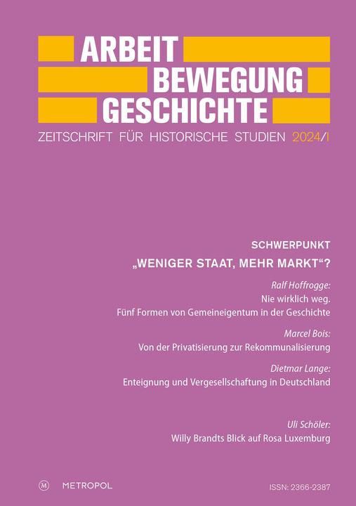 Energie-Label Arbeit - Bewegung - Geschichte (Deutsch, Fördervereins für Forschungen zur Geschichte der Arbeiterbewegung e.V., 2024)