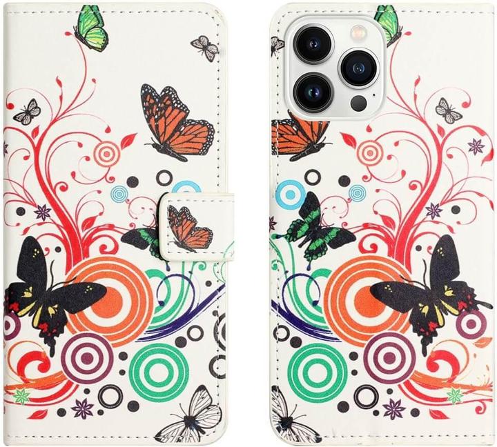 Immagine prodotto Cover-Discount iPhone 15 Pro - Custodia in pelle Cover Butterfly bianca (Apple iPhone 15 Pro)