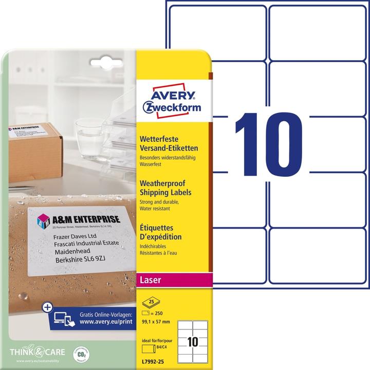 Actual product image Avery Purpose form L7992