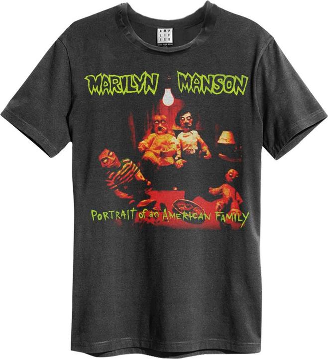 Actual product image Amplified Unisex Adult Portrait of an American Family Marilyn Manson T-Shirt (XS)
