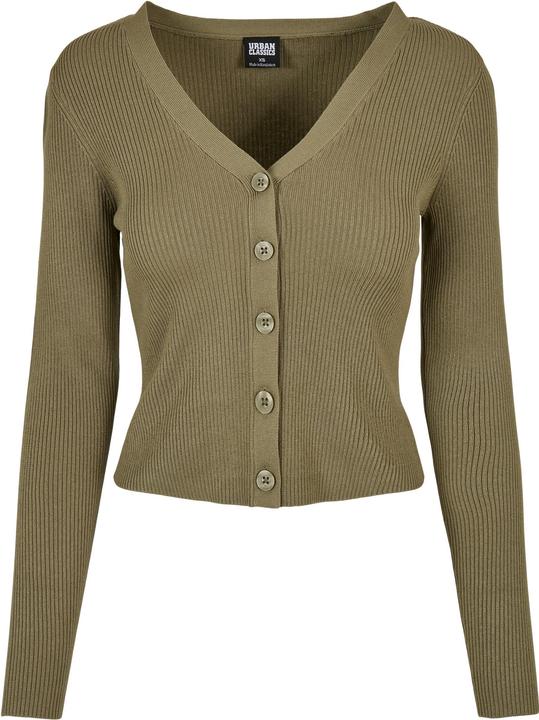 Urban Classics Ladies Short Rib Knit Cardigan