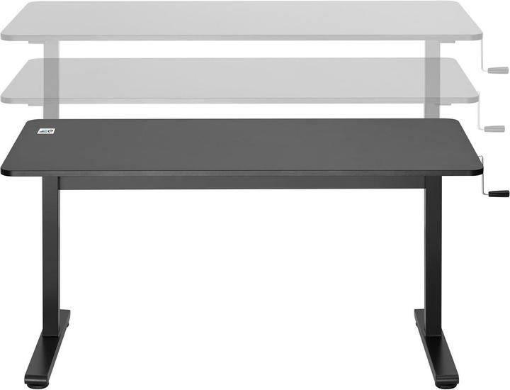 Immagine prodotto Ergo Office Scrivania regolabile in altezza, max. 40 kg, altezza max. 117 cm, con piano di lavoro (140 x 60 cm)