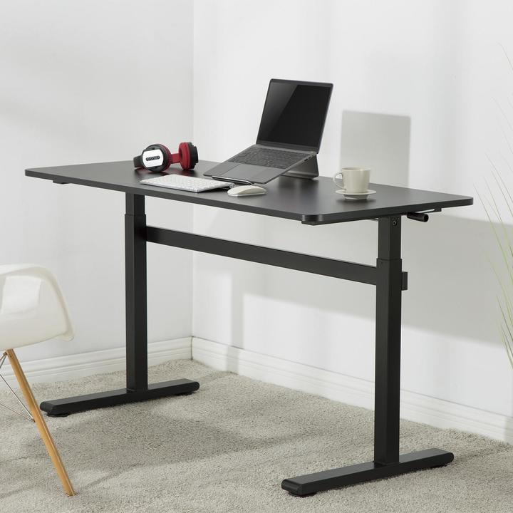 Immagine prodotto Ergo Office Scrivania regolabile in altezza, max. 40 kg, altezza max. 117 cm, con piano di lavoro (140 x 60 cm)