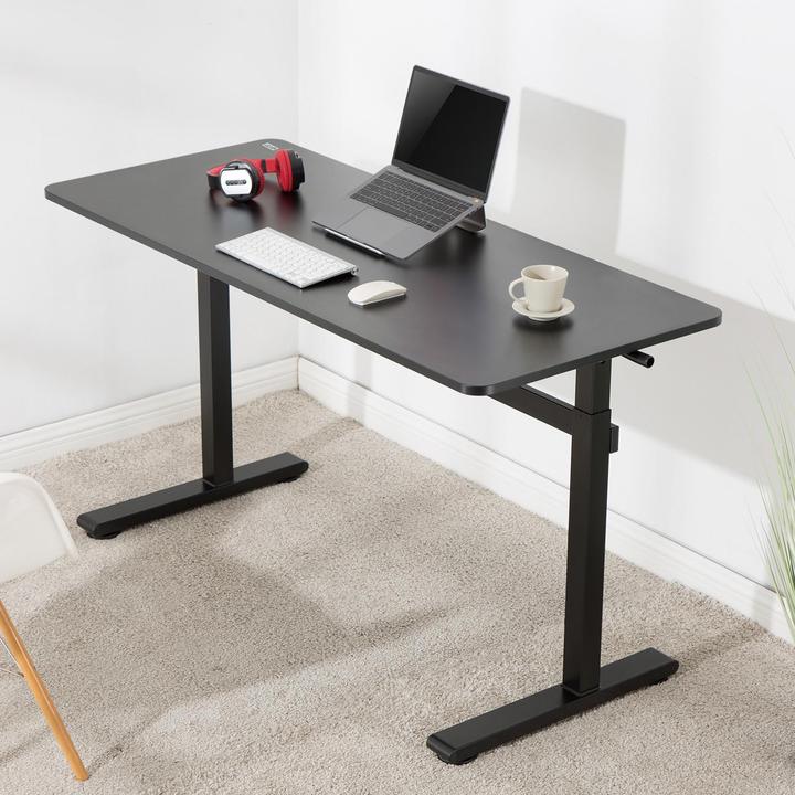 Immagine prodotto Ergo Office Scrivania regolabile in altezza, max. 40 kg, altezza max. 117 cm, con piano di lavoro (140 x 60 cm)
