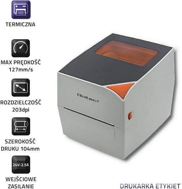 Actual product image Qoltec Label printer thermal (203 dpi)