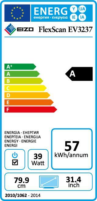 Energy Label Eizo Ev3237 (3840 x 2160 Pixels, 31.50")