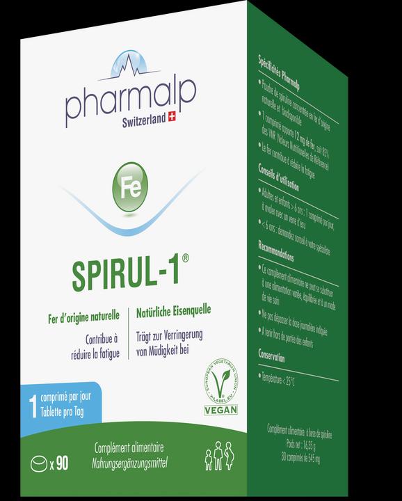 Nährwerte und Zutaten Pharmalp Spirul 1 (1 Stück, Tabletten, 84 g)