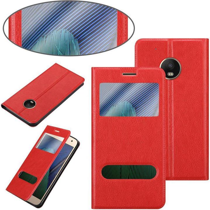 Actual product image Cadorabo Book with View double window cover (Motorola Moto G5 Plus)