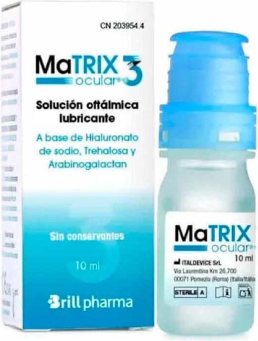 Brill Pharma Matrix Ocular 3 Ophthalmic Drops 10ml (10 ml)