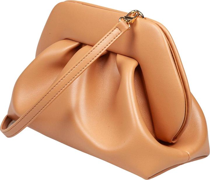 Actual product image Themoirè vegan fabric clutch bag color leather