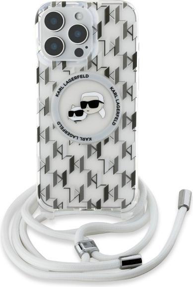 Actual product image Karl Lagerfeld KLHMP16XHCKLCT iPhone 16 Pro Max 6.9" transparent hardcase IML Crossbody Monogra (Apple iPhone 16 Pro Max)