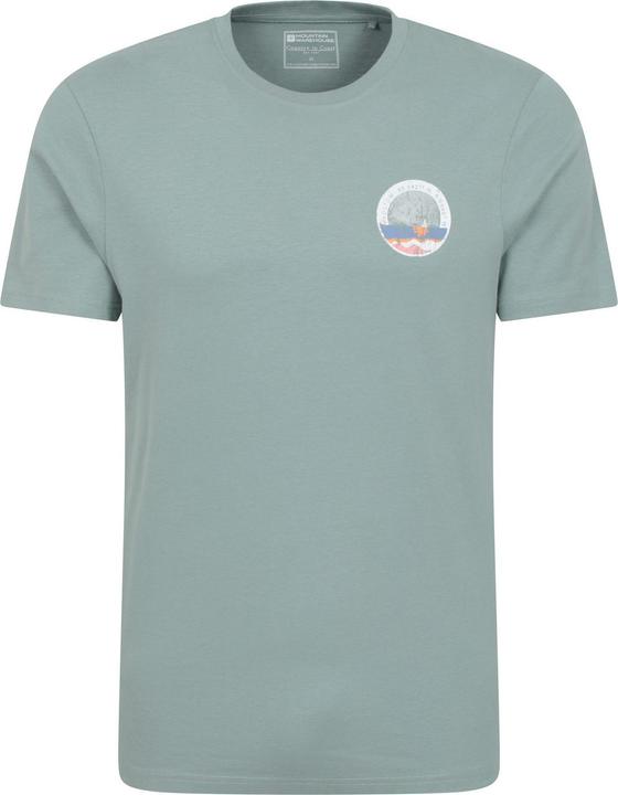 Actual product image Mountain Warehouse Mens Padstow Printed Organic T-Shirt (L)