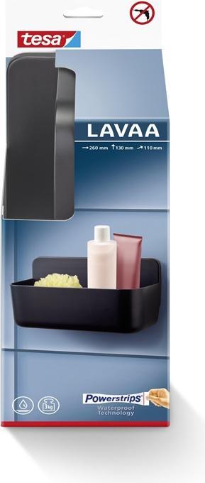 Actual product image tesa LAVAA shower basket, medium incl. adhesive solution without drilling