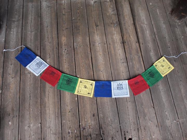 Klangschalen-Center Drapeau de prière tibétain traditionnel ST.9173