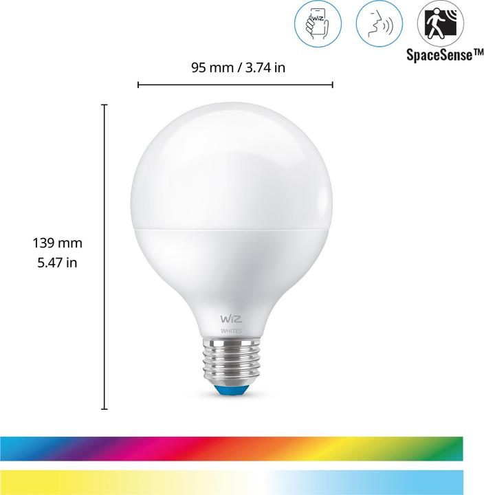 Produktbild WiZ Tunable White Globe (E27, 11 W, 1055 lm, 1 x, F)