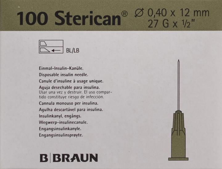 Image du produit B.Braun Aiguille 27G 0.40 x 12mm gris Luer, 100 pièces