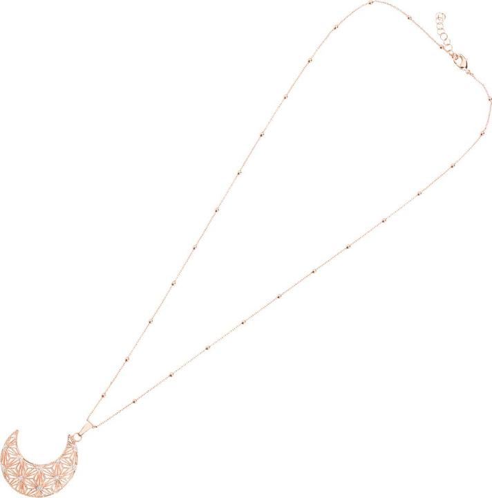 Actual product image Ottaviani Rhodium-plated bronze necklace with silver glitter (Bronze, 60 - 65 cm)