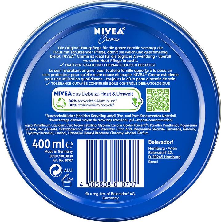 Produktbild NIVEA Creme Dose (Körpercreme, 400 ml)