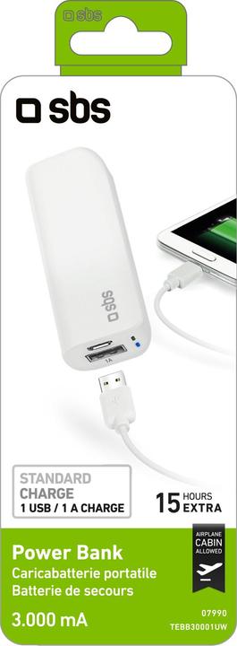 Produktbild SBS Powerbank Kompakt (3000 mAh, 11.10 Wh)