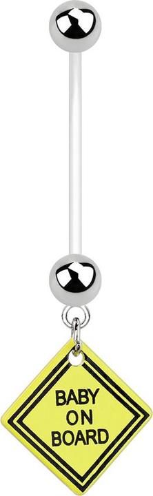Produktbild Star Piercing Banane Schwangerschaft mit Baby on Board (ohne Messing, Bioflex, Chirurgenstahl 316L, Acryl)