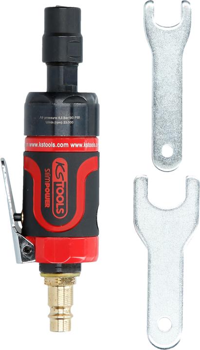 Immagine prodotto KS Tools SlimPOWER Mini smerigliatrice ad aria compressa diritta (220 W)