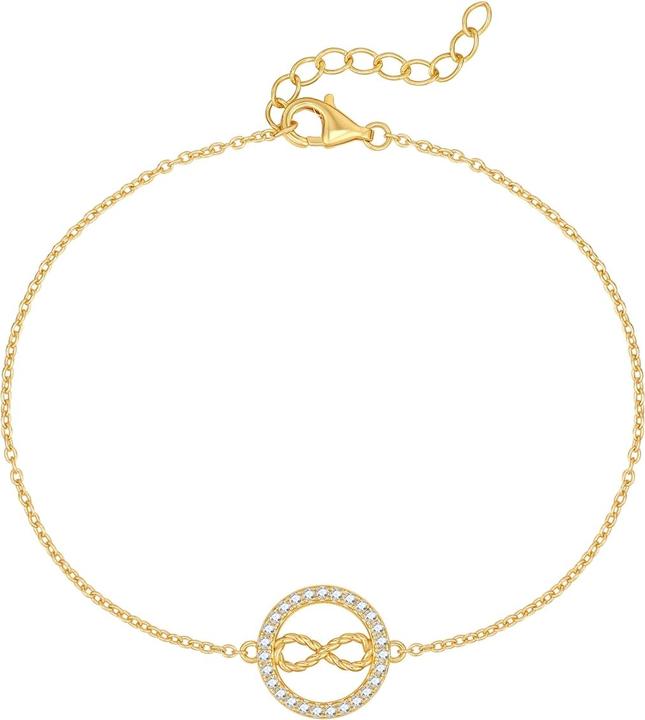Rafaela Donata Damen Armband Infinity - 37638 (18 cm, Sterling Silber)