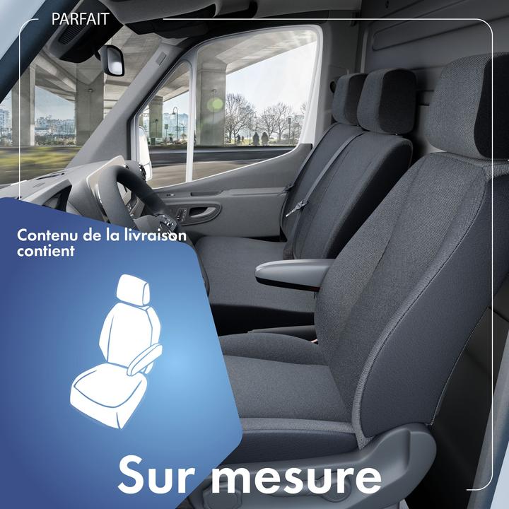 Actual product image Walser Seat covers for Fiat Doblo 2 single seat front passenger polyester BJ 2010 today