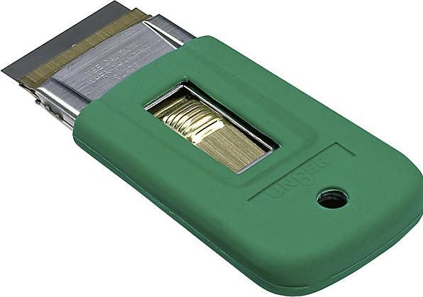 Actual product image Unger Ergo-Tec glass scraper Dimensions: 50 x 20 x 95 mm (W x H x L) Width of blade: 4 cm (1 pcs.)