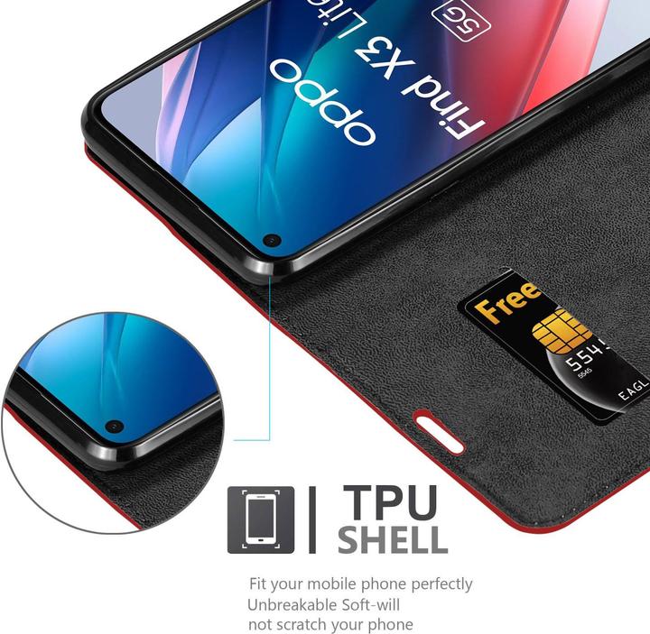 Immagine prodotto Cadorabo Libro Invis. Coperchio magnetico (Oppo Find X3 Lite)