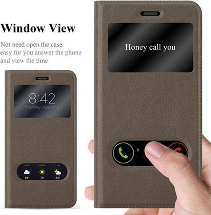 Actual product image Cadorabo Book with View double window cover (Huawei P10 Lite)