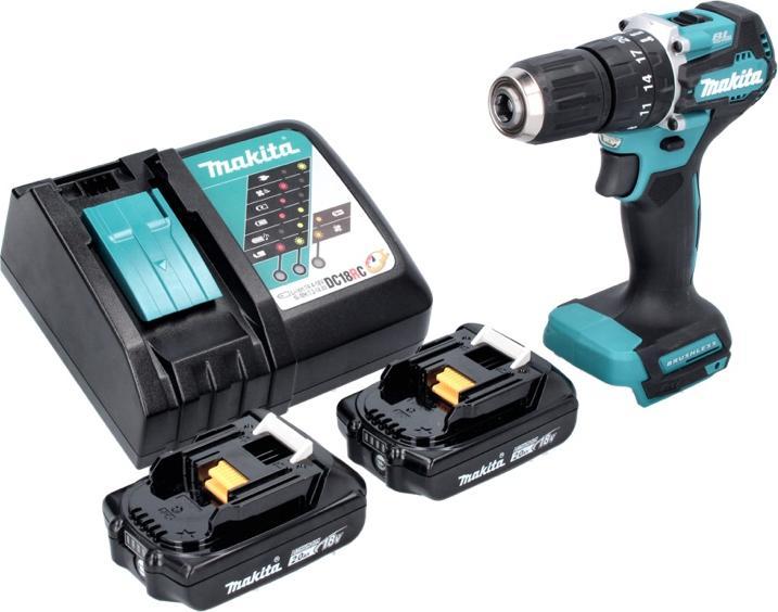 Actual product image Makita DHP 487 RA Perceuse-visseuse à percussion sans fil 18 V 40 Nm Brushless + 2x Batteries 2,0 (Rechargeable battery operated)