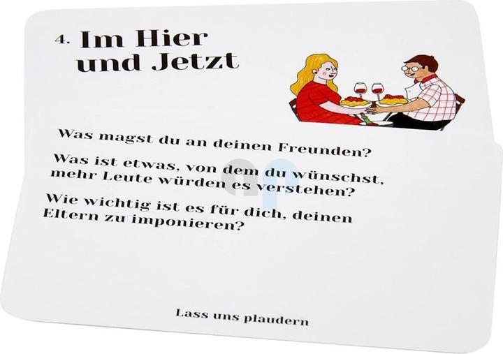 Actual product image Gamely Let's chat - question cards that make friends and stimulate unexpected conversations (German)