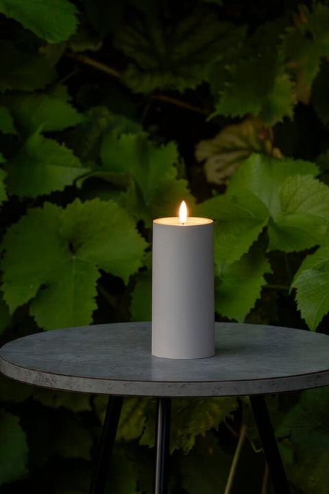 Produktbild LED Kunststoffkerze sw 1875-700 Aussen 1875-700 6h Timer D7 H15cm 2xAA