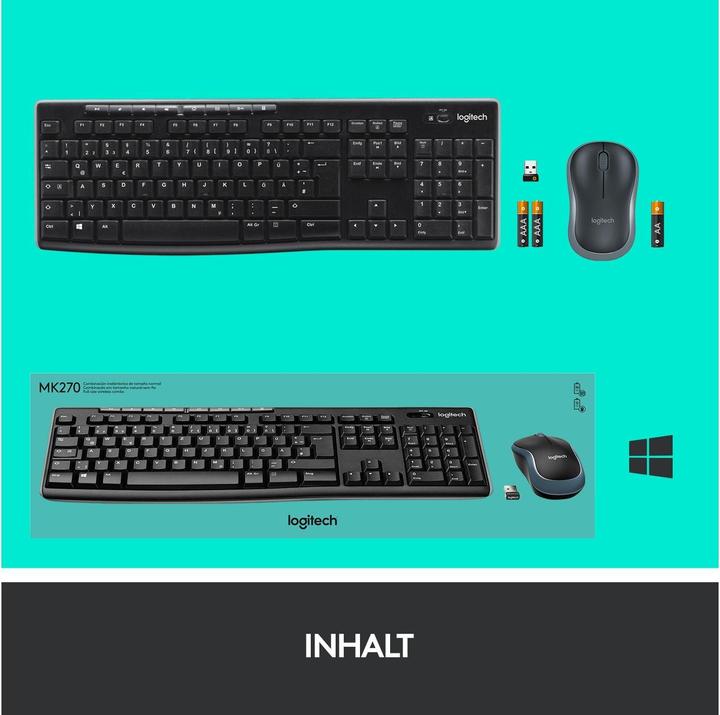 Immagine prodotto Logitech Mk270 (Ing. Int., Senza fili)