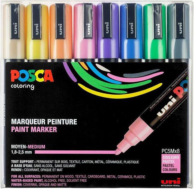 Produktbild Posca Marker PC-5M Rundspitze (multicolour, 2.50 mm, 8 x)