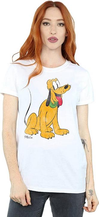 Actual product image Disney Womens/Ladies Classic Pluto Cotton Boyfriend T-Shirt (M)