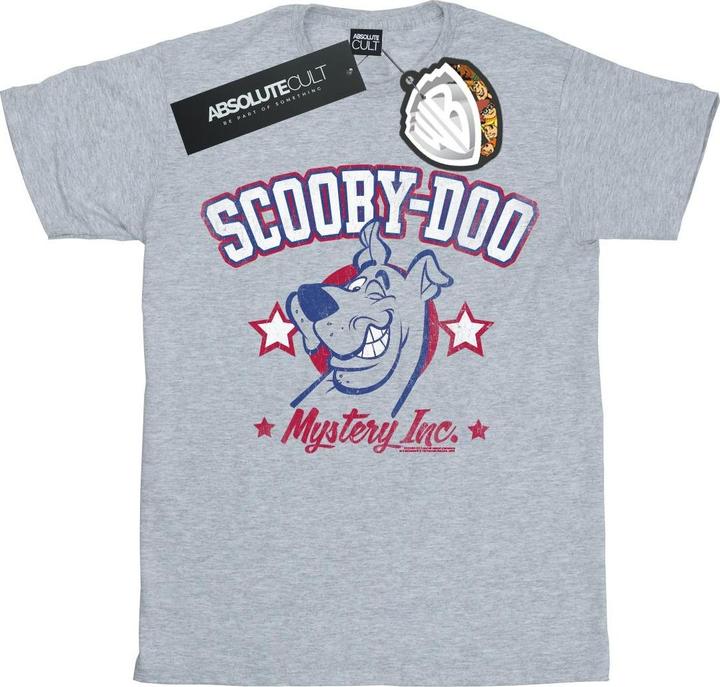 Actual product image Scooby Doo Womens/Ladies Collegiate Mystery Inc Cotton Boyfriend T-Shirt (4XL)