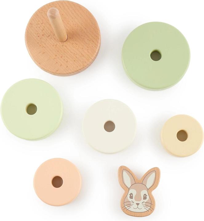 Actual product image Bieco Stapelspielzeug Stapelturm Hase Fine 10 cm x 10 cm x 18.5 cm