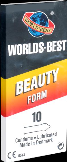 World`s Best Worlds Best «Beauty Form» 10 etwas grössere Kondome mit geformtem Ende (10 Stk.)